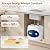 Feelrogast 8 Gallon Electric Tank Water Heater, 120V 1500W Under Sink Instant Hot Tank Water Heater for RV, Camper, Kitchen, Food Truck, Wall or Floor Mounted, Blue