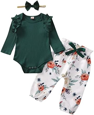 Baby Girl Outfit, 3-24 Months Newborn Girls Solid