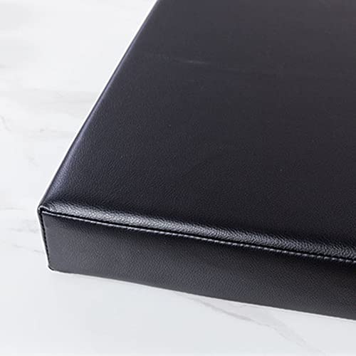 Coussin de banc d'extérieur imperméable noir de 160 x 30 x 5 cm idéal pour une balancelle de jardin