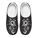 Goncariar Girls Black Sneakers Size 12 Sun and Moon Slip On Gym Shoes for Girls Back to School Shoes for Running Bowling Breathable Athletic Shoes for Girls