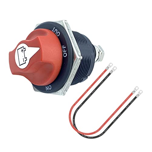 PartyKindom 12v-24v Heavy Duty Battery Isolation Battery Disconnect Switch Wrench Marine Battery Off Switch for Rv