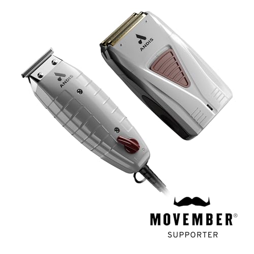 Professional Hair Clippers and Trimmer Kit for Men: Andis 17270 T-Outliner Trimmer & Pro Foil Shaver Combo