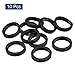 PATIKIL Key Cap Cover Rings, 10Pcs 28mm Keys Identifier Coding Tags Silicone Sleeve for Office House Apartment Black