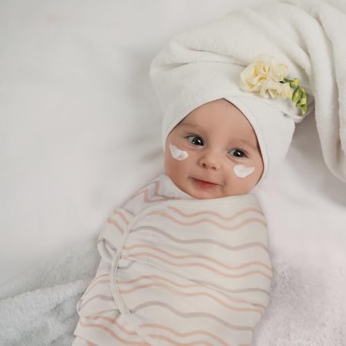 Image of GLLQUEN BABY Swaddles for Newborns 0-3 Months, Adjustable & Easy Fastener | 3-Pack, Organic Cotton Swaddle, Womb-Like Nursery Swaddling Blanket reduces startle reflex, soft and skin-friendly fabric