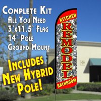 Kitchen & Bathroom Remodel Feather Banner Flag Kit