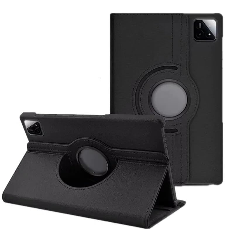 360 Degree Rotater Flip Cover Case for Xiaomi Pad 6S Pro (12.4) – (Black)