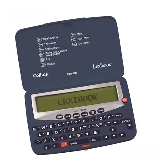 LEXiBOOK - Collins Electronic Pocket Spellchecker with Battery, Blue/White, DC753EN