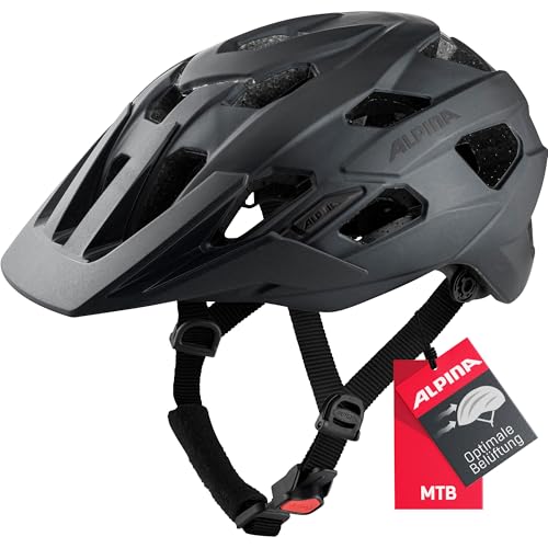 ALPINA ANZANA, Casco da Bicicletta Unisex Adulto, Black Matt, 57-61 cm