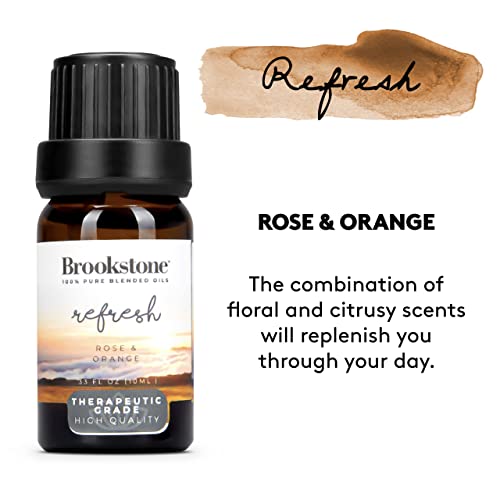 Brookstone Essential Oil Blends Spa Collection | Organic Essential Oil Set For Aromatherapy Diffuser, Massage Oil And Candle Scents | 3-Pack 10Ml Bottles #TOP2