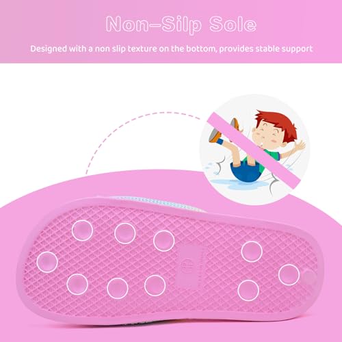 WateLves Girls & Boys Slide Sandals Kids Summer Slippers Slip On for Outdoor Beach Pool Shower (Little Kid/Big Kid)2