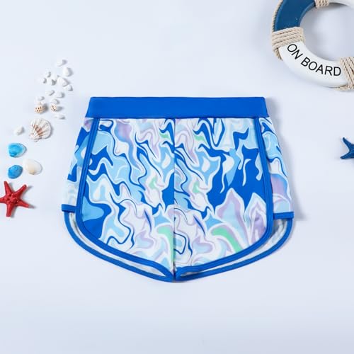 Image of Toddler Girls Long Sleeve Swimsuits Girl Swimwear Little Girls Swimsuits 2 Pieces Toddler Rash Guard Swimsuit Print
