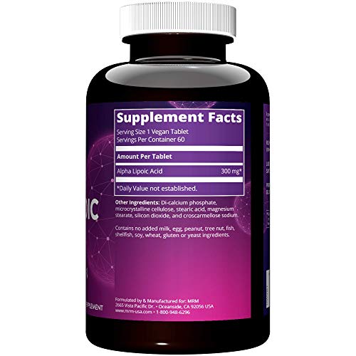 Image of MRM Nutrition Alpha-Lipoic Acid - 300 mg Tablets - 60 Servings | Antioxidant Support, Cell Protection & Regenerated Vitamin C + E, Supports Healthy Liver Function, For Women & Men