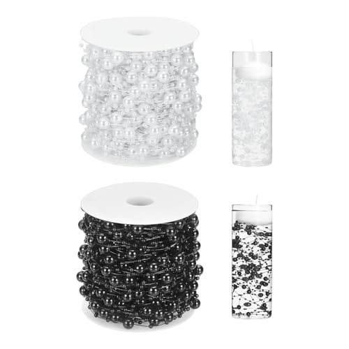Cuerda de perlas artificiales de 20 m y 8+3 mm para decoracion de guirnaldas y fiestas 2