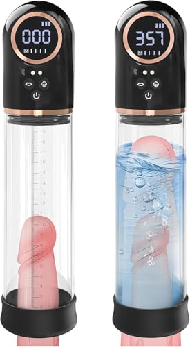 Men's Growth Pump Vacuum Pump penisen Largement Tool Male with Strong Suction Male Enlargement Pump Adjustable Men's Underwear Set Training Tools to Be a Bigger Men INY97965 (Black-1)