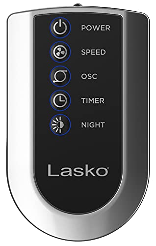 Lasko Oscillating Tower Fan with Remote - Quiet Standing Fan for Bedroom, Office, and Home - 3 Speeds - Powerful Cooling Air - T42954 - 42" Tall – Gray/Woodgrain - Image 5