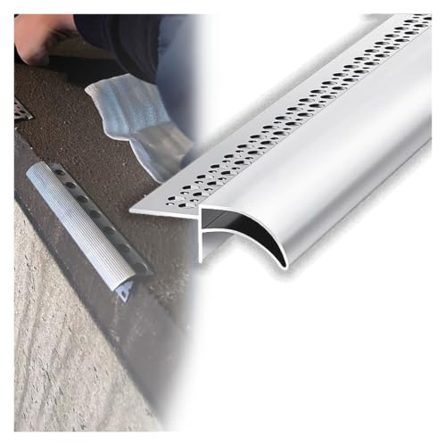 Image of HQLBD Eaves Drip Edge Gutter Deflector for House, 20-120 Inch Metal Rain Diverter Strip for Garage, Under Deck Rain Shield for Patio Camper Water Runoff Control(L 26 inch)
