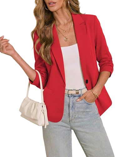 Image of LookbookStore 3 /4 Sleeve Blazers for Women Business Casual Fitted Jackets