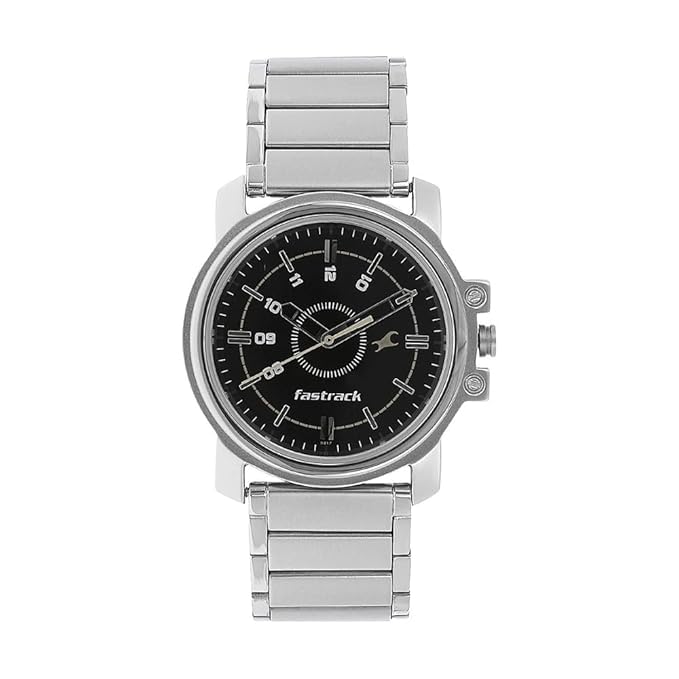 Montre analogique pour homme avec cadran noir au style épuré et intemporel Economy NL3039SM02