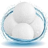 4 Stück Filterbälle Pool, Filterbälle Whirlpool, Aquarium Sandfilter, Poolreinigung Zubehör, Passend Für Pool, Aquarium, Sandfilteranlagen, Spa Oder Auf Weitere Orte(Weiß, Lange Und Höhe7.5 cm)