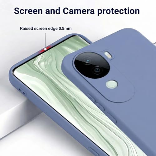 Image of Back Cover for Vivo V40e 5G / iQOO Z9s 5G | Full Camera Protection | Premium Liquid Silicon Case | Flexible Bumper Case for Vivo V40e 5G / iQOO Z9s 5G (Blue)