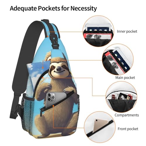 Bolsa Sling para Hombre y Mujer, Mochila Pecho Crossbody miniatura 3
