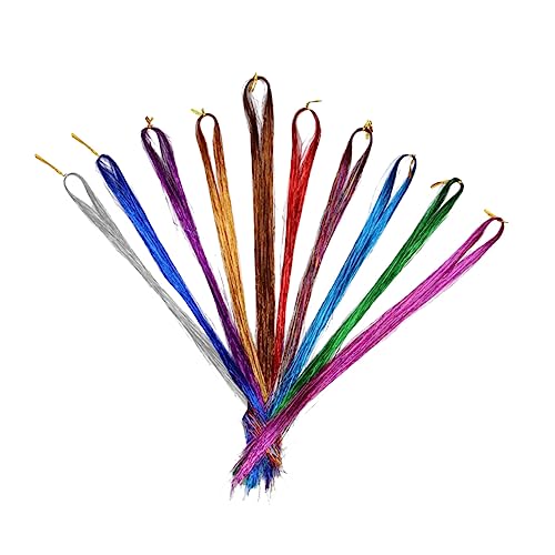 Extensions de cheveux colorées tinsel synthétiques Beavorty pour fêtes - 3
