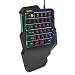 ENHANCE Gaming Keypad One Handed Keyboard Mini Gaming Keyboard- 7 Color LED Backlit, Programmable Keys, Ergonomic Wrist Pad and Braided USB Cable - Great for Esports FPS & Action Games