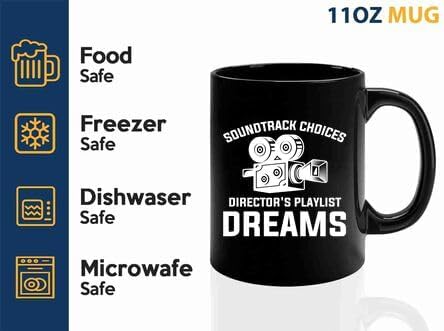 Film Maker Coffee Mug 11oz Black -Soundtrack choices - Movie Director Film Lovers Student Cameramen Chairman Screenwriter Videographer Actor Men Hubby, BHUGSLEADER8526 image 4