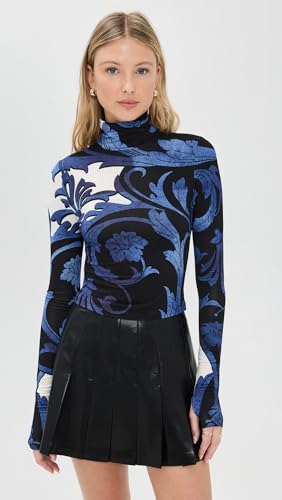 alice + olivia Women's Delaina Turtleneck Cropped Top2