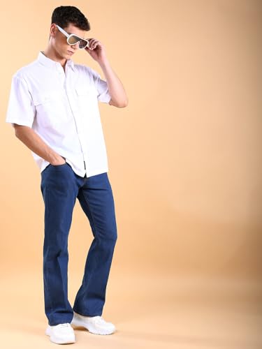 Image of Highlander Men's Straight Fit Jeans | Mid Rise | Stretchable Fabric | Designed for Comfort & Ease of Movement | Jeans for Man