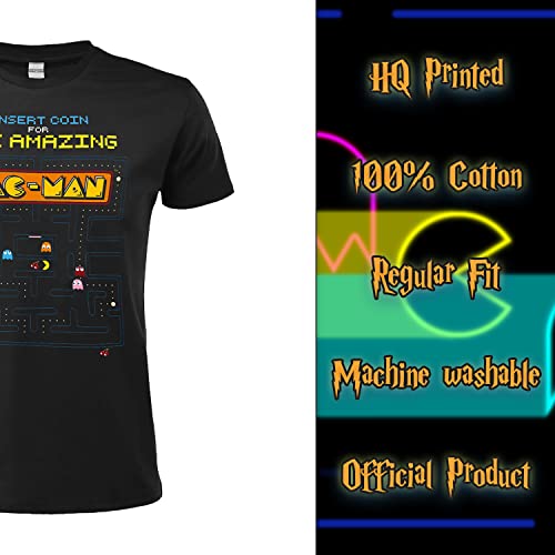 Sabor srl T-Shirt Videogioco Pac-Man Insert Coin