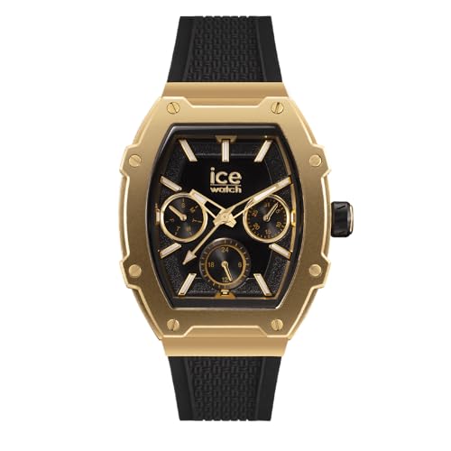 ICE-WATCH - Ice boliday Golden Black - Montre Noire pour Femme avec Bracelet en Silicone - 022866 (Small)