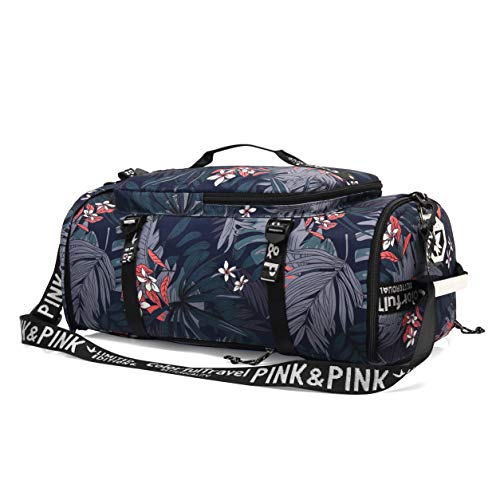 Floral Gym Duffle Bag Backpack 4 Ways For Women Waterproof With Shoes Compartment For Travel Sport Hiking Laptop Lightweight, Kalesi Xl #TOP6
