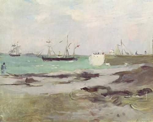 Art Mural l'Entrée du Port de Boulogne par Berthe Morisot, poster grand format net