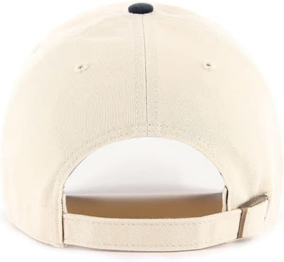 47 Houston Astros Hat Mens Womens Cooperstown Two Tone Clean Up Adjustable Cap, Natural White/Cream, Navy Blue