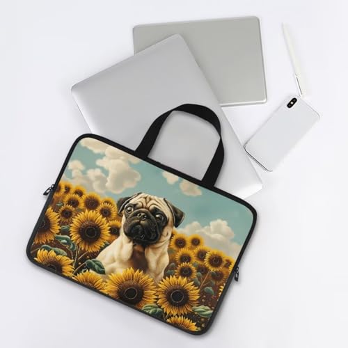 Funda para portátil ZIATUBLES 17 pulgadas con diseño floral miniatura 6