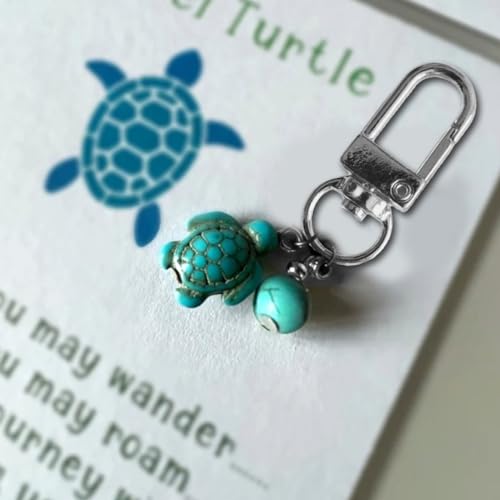 Handmade Turtle Keychain Travel Turtle Keychain Charm Turtle Keyring Turtle Bag Charm 3D Bag Pendant for Turtle Lover4