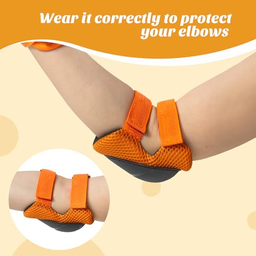 Image of CKE Toddler Knee Pads and Elbow Pads with Wrist Guards for Kids,Orange M | 3-in-1 knee pads for kids with wrist guards. Kids knee pads and elbow pads for skating, cycling, rollerblading and scooters