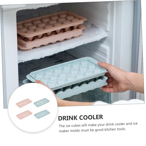 Lurrose moldes para cubos de hielo plástico 4 piezas miniatura 5