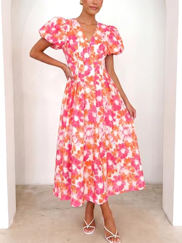 Image of Flessibili Womens Summer Floral Maxi Dress Wedding Guest Party Long Dresses 2026