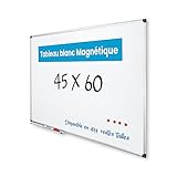 Montage mural invisible : le tableau blanc peut être fixé au mur de deux façons grâce au support mural innovant. L'épaisseur totale (y compris le cadre) du mur est de 12 mm.