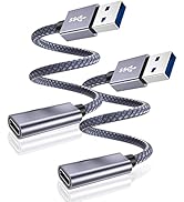 rts (2 Pack) USB C Female to USB Male Adapter USB A to Type C Connector USB 3.1 Gen 5Gbps, Compat...
