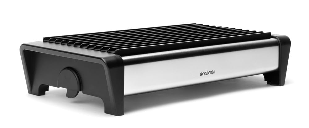 Brabantia Chauffe-Plat avec Grille - Noir - 2 Bougies - Matt Inox