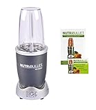 NutriBullet NB5G Nährstoff Extraktor Welcome-Set, 600 W, 20,000 Upm Smoothie Maker, grau