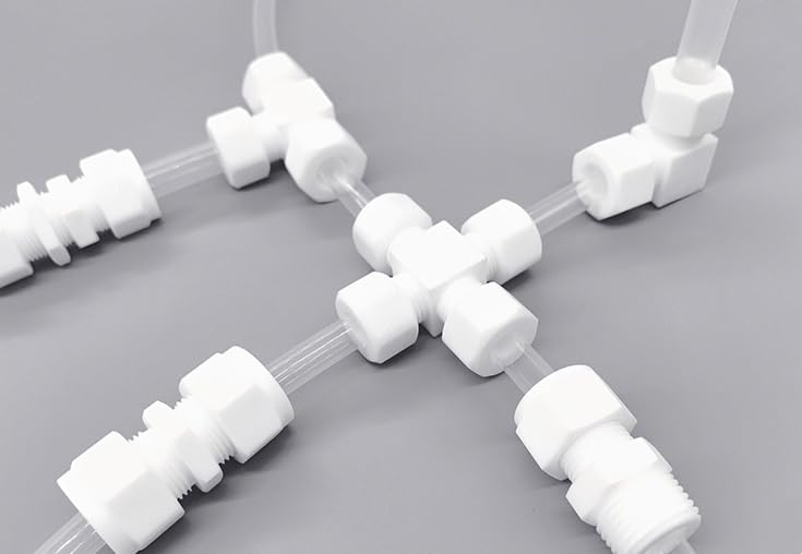 Conectores cruzados de 4 vías de PTFE D4mm para aire comprimido 5