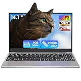 Auusda Laptop 14 Zoll, Quad-Core N5095 (Bis zu 2.9GHz) 8GB DDR4 256GB SSD, Günstiger Laptop, HDMI, USBx2, Micro SD, Speicher erweiterbar bis 2TB, Notebook für Studenten & Büro