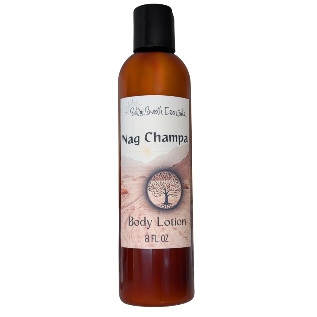 Nag Champa Body Lotion - Handcrafted All natural,Natural Vegan Ultra-Rich Avocado & Jojoba Oil, Blend of Sandalwood and Champak (8 oz)