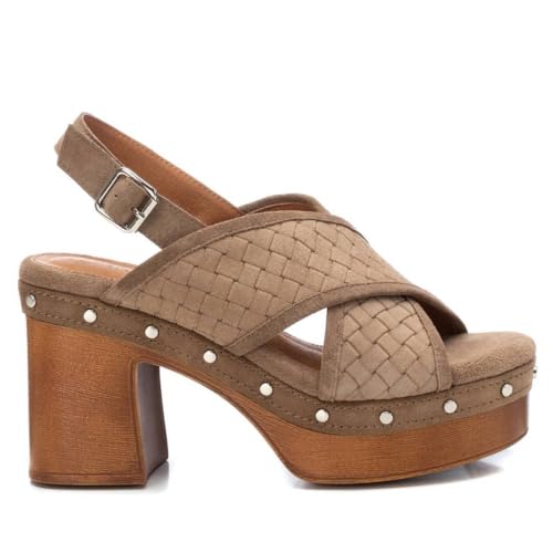 Nu-Pieds Cuir Nubuck Carmela : Finies les douleurs en Talon décroché Haut