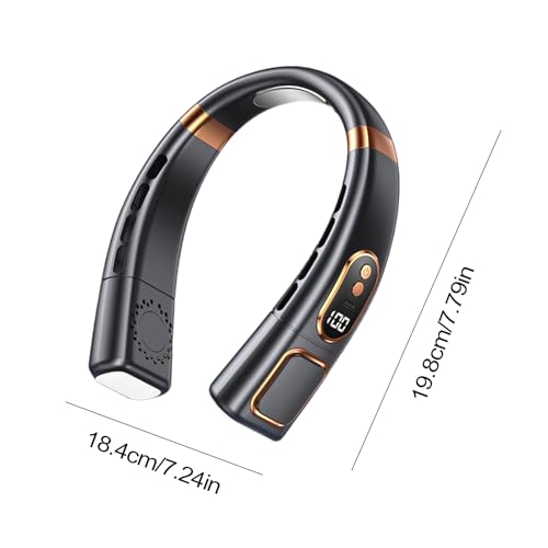 Ventilateur de cou portable contre la chaleur, mini souffleur USB à 5 vitesses - 3