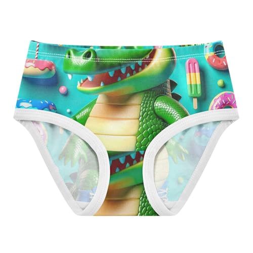 Cute Playful Alligator Blue Girls Underwear Toddlers 2t Cotton Panties Little Girl Florals Briefs Girls Undies